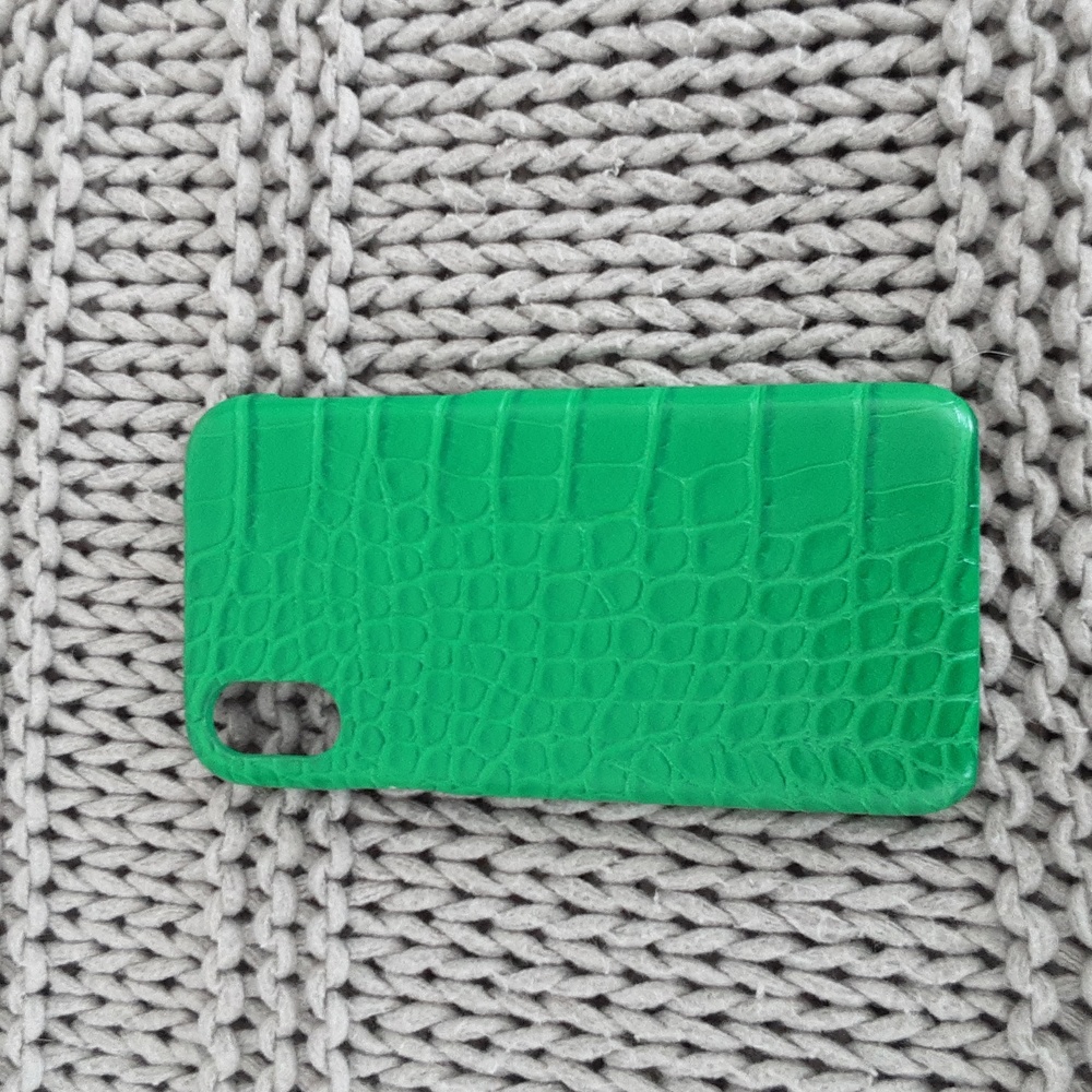 Green croco iphone X case
